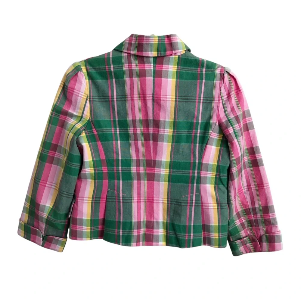 Ralph Lauren | Pink & Green Plaid Blazer Girls 2T